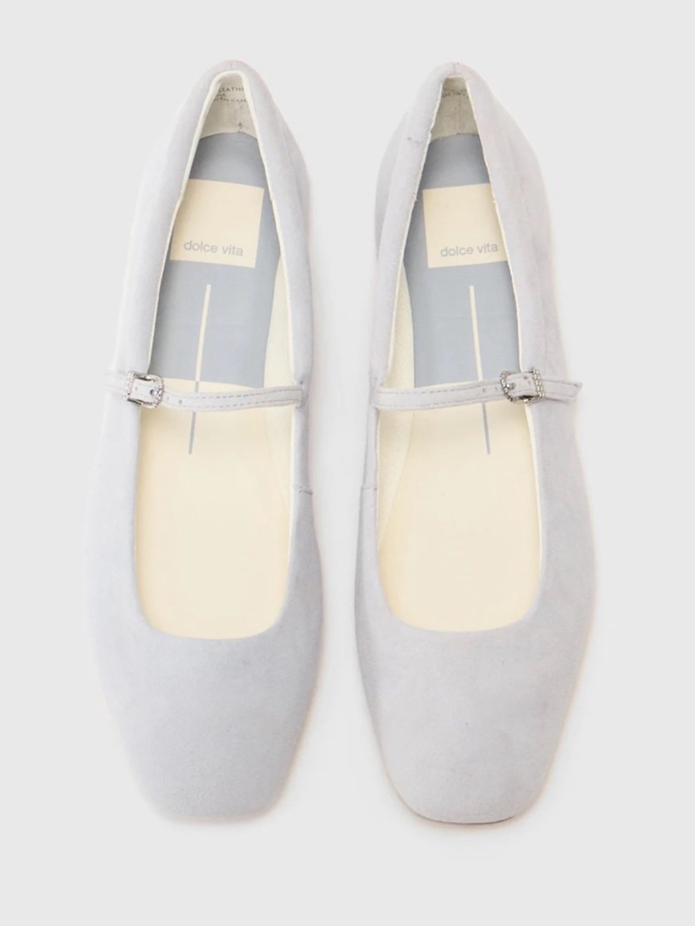 DOLCE VITA Dusty Blue suede Mary Jane flats Size 8 Like new